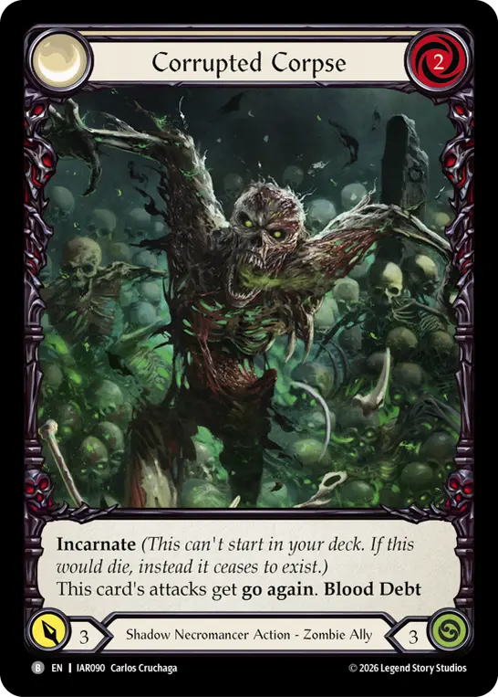 Corrupted Corpse — Pre-release - Usurp the Shadow Throne — Rainbow Foil