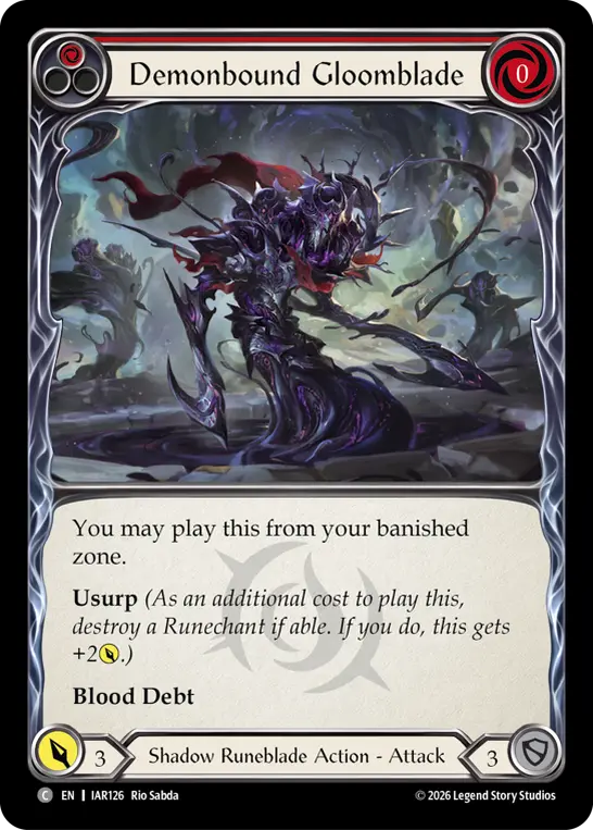 Demonbound Gloomblade — Rainbow Foil