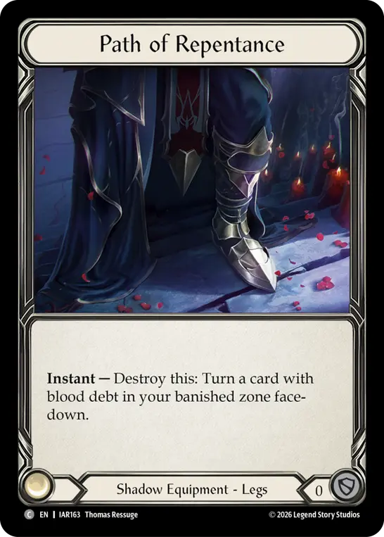 Path of Repentance — Pre-release - Usurp the Shadow Throne — Cold Foil