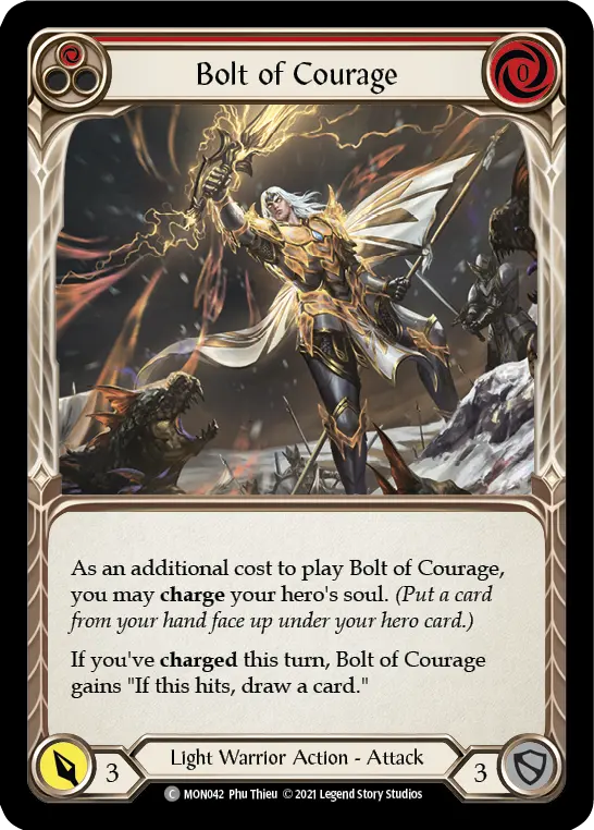 Bolt of Courage — Monarch — Rainbow Foil