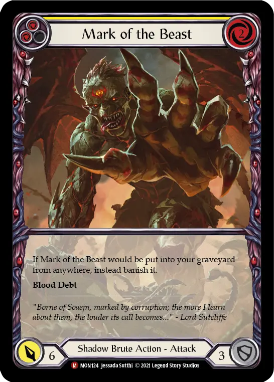 Mark of the Beast — Monarch — Extended Art — Rainbow Foil