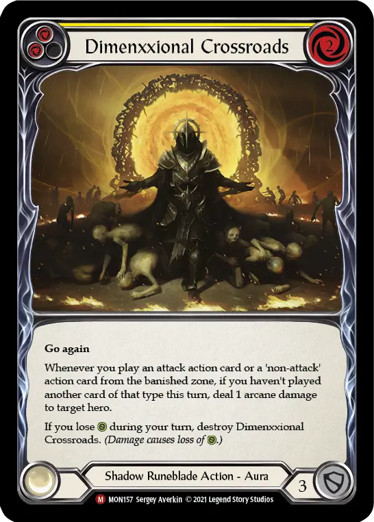 Dimenxxional Crossroads — Monarch — Rainbow Foil