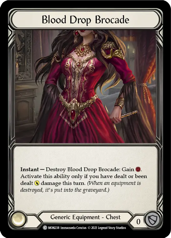 Blood Drop Brocade — Monarch — Cold Foil