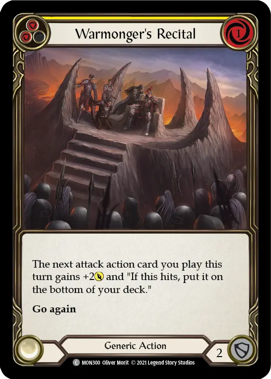 Warmonger's Recital — Monarch — Rainbow Foil