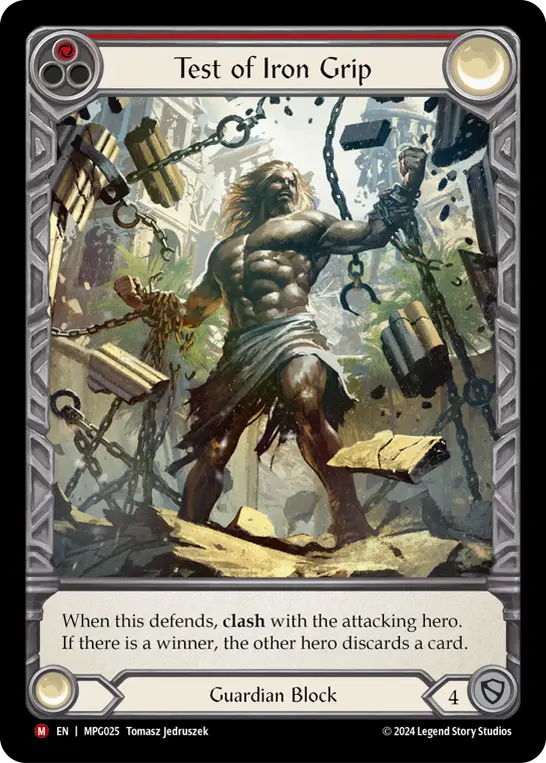 Test of Iron Grip — Extended Art — Rainbow Foil