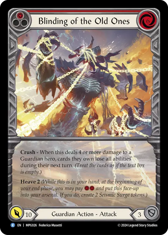 Blinding of the Old Ones — Extended Art — Rainbow Foil