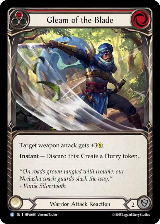 Gleam of the Blade — Rainbow Foil