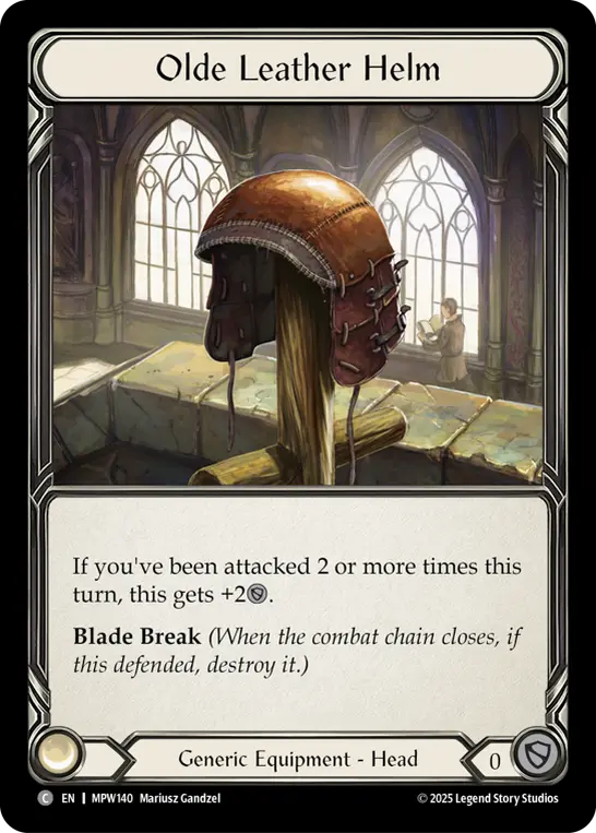 Olde Leather Helm — Cold Foil