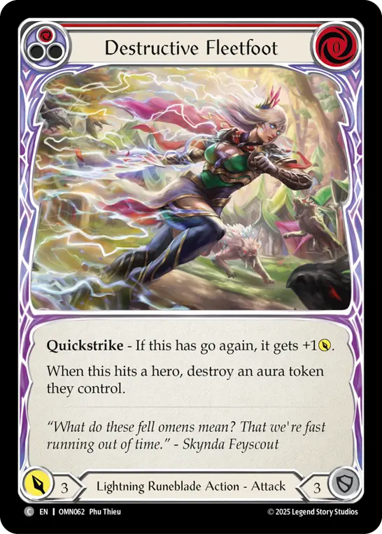 Destructive Fleetfoot — Rainbow Foil
