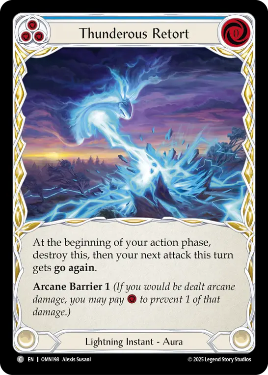 Thunderous Retort — Rainbow Foil