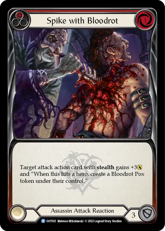 Spike with Bloodrot — Rainbow Foil