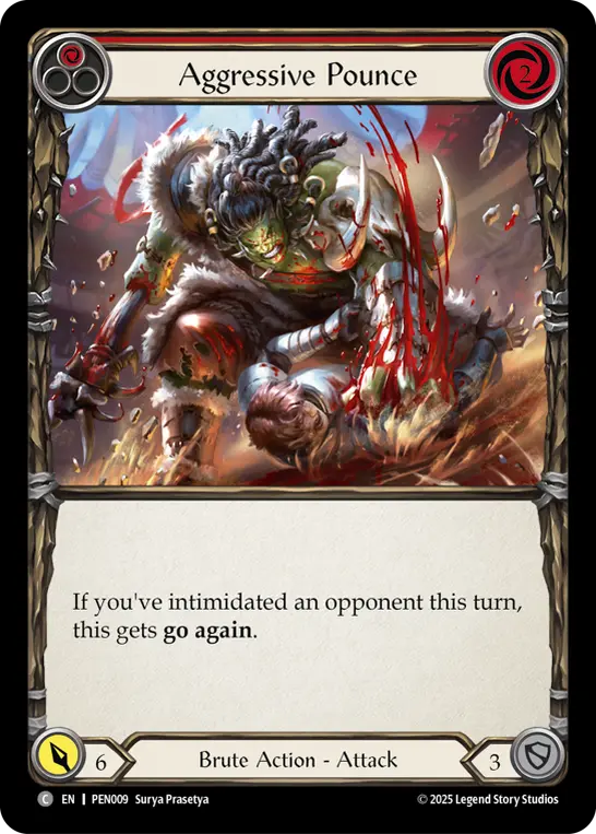 Aggressive Pounce — Rainbow Foil