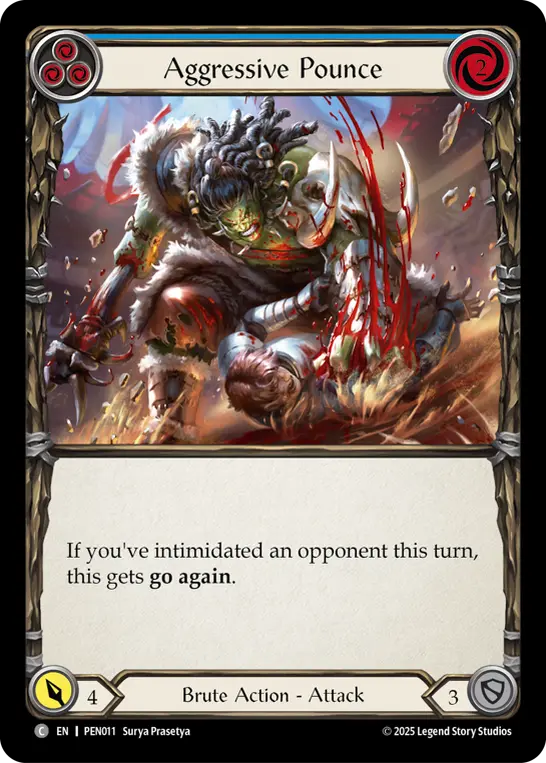 Aggressive Pounce — Rainbow Foil