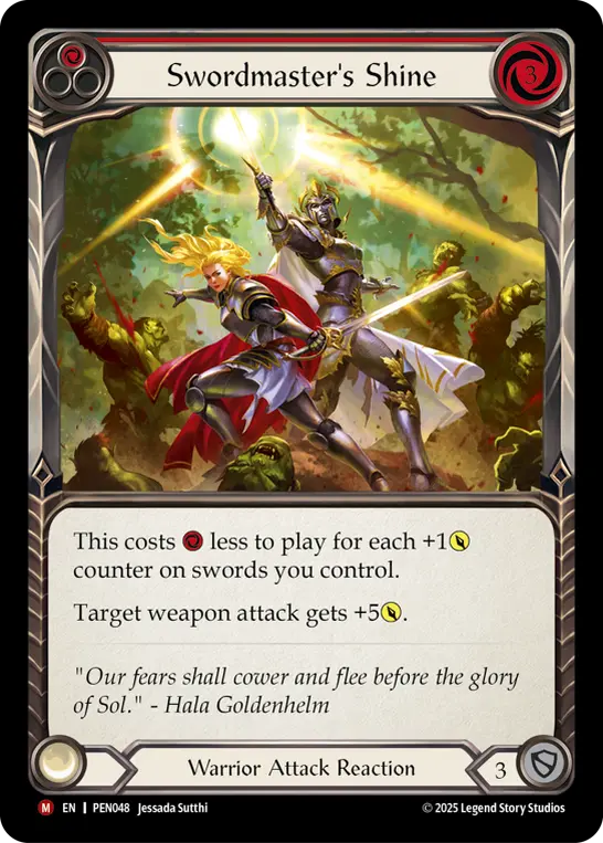 Swordmaster's Shine — Rainbow Foil