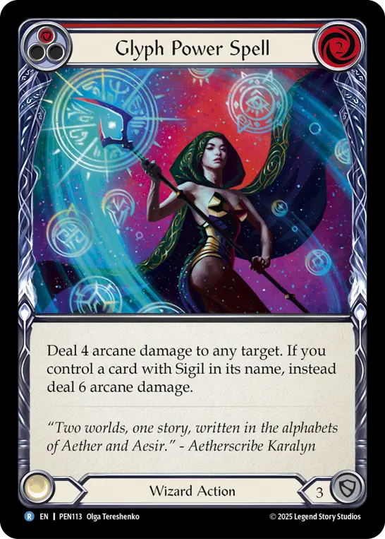 Glyph Power Spell — Rainbow Foil