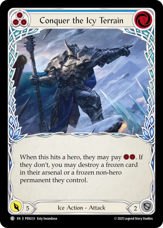 Conquer the Icy Terrain — Rainbow Foil
