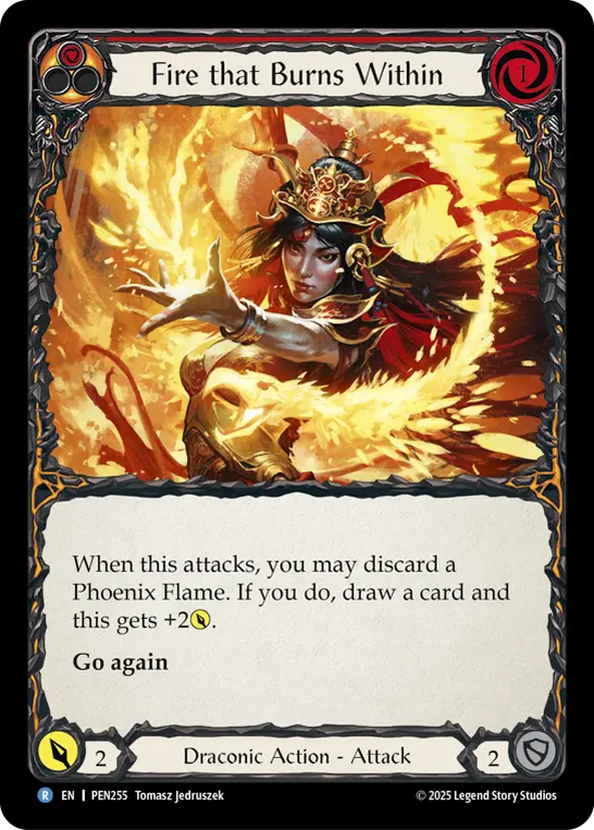 Fire that Burns Within — Rainbow Foil