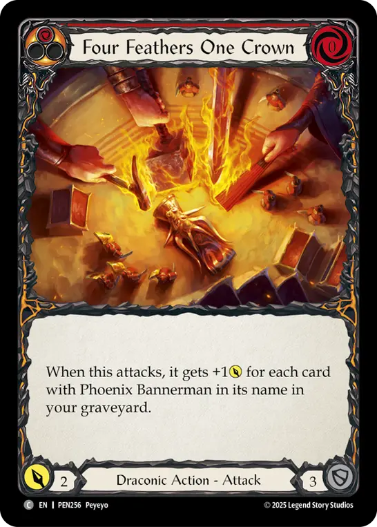 Four Feathers One Crown — Rainbow Foil