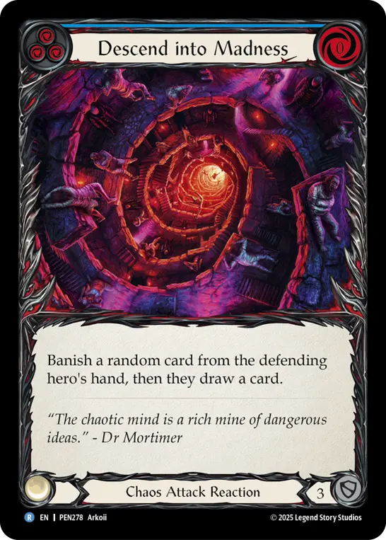 Card image of Descend into Madness (Blue)
