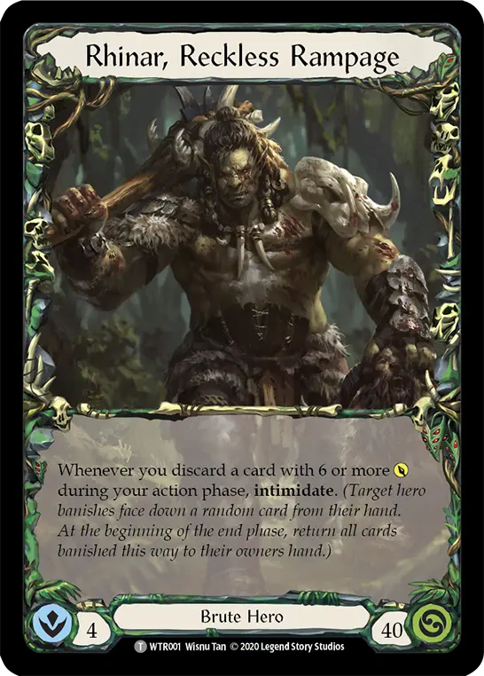 Rhinar, Reckless Rampage — Welcome to Rathe - Unlimited Revised — Extended Art