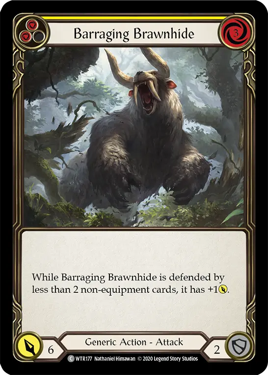 Barraging Brawnhide — Welcome to Rathe - Unlimited Revised — Rainbow Foil