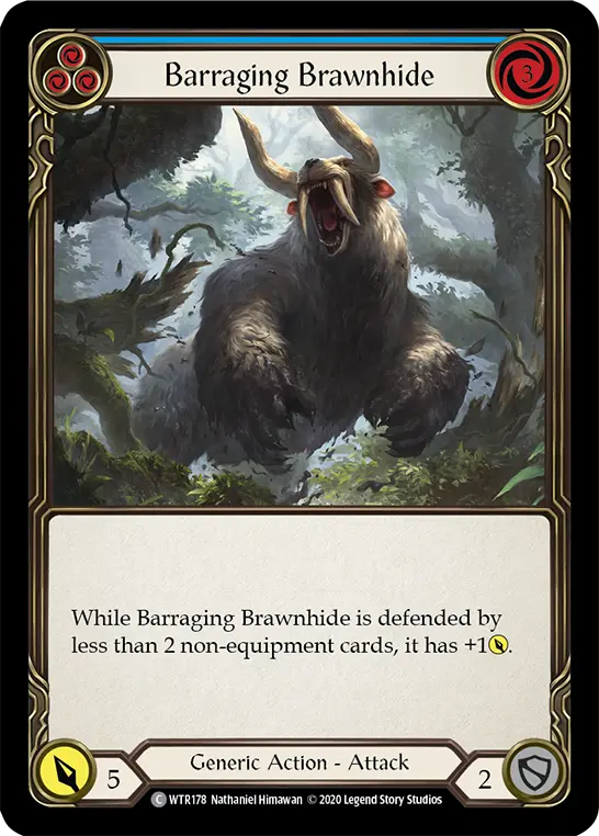 Barraging Brawnhide — Welcome to Rathe - Unlimited Revised — Rainbow Foil