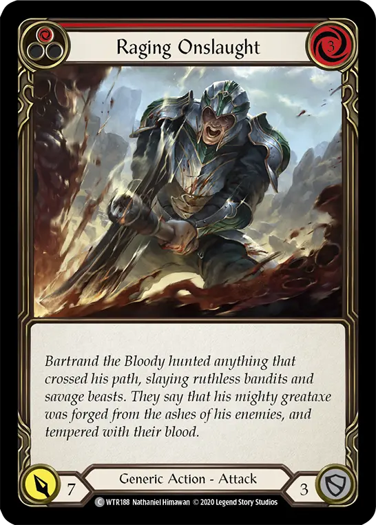 Raging Onslaught — Welcome to Rathe - Unlimited Revised — Rainbow Foil