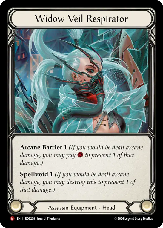 Widow Veil Respirator — Cold Foil