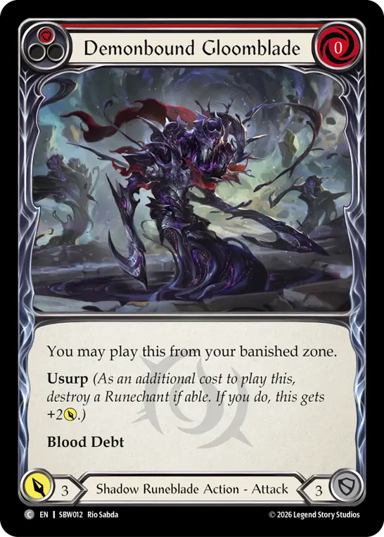 Demonbound Gloomblade (Red) [Regular]