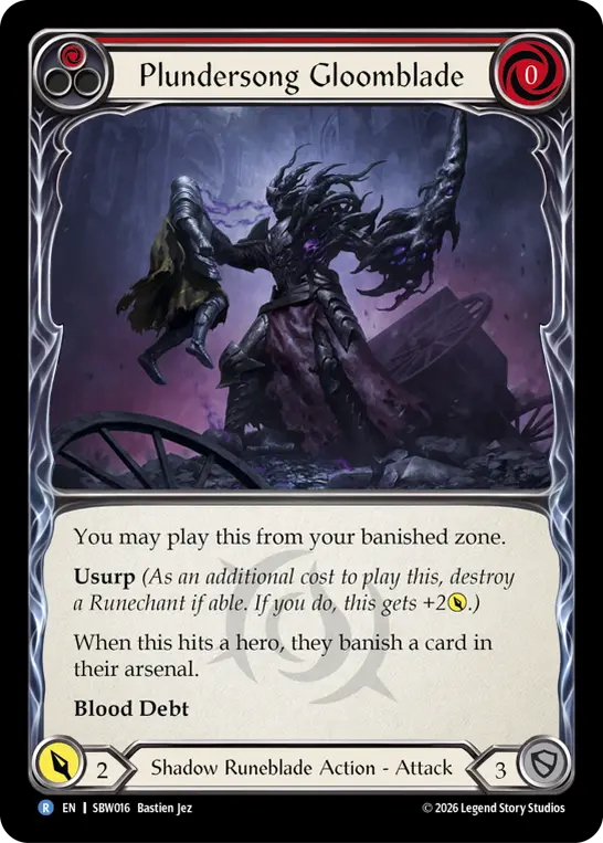 Plundersong Gloomblade (Red) [Regular]