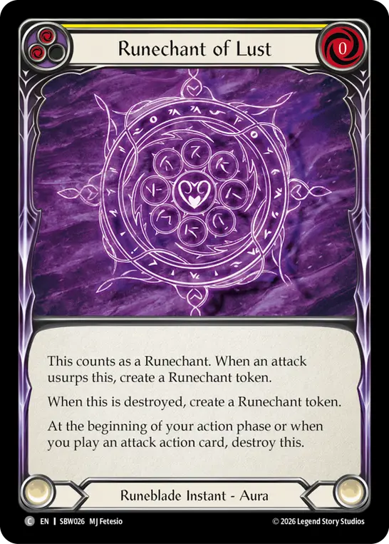 Runechant of Lust (Yellow) [Regular]
