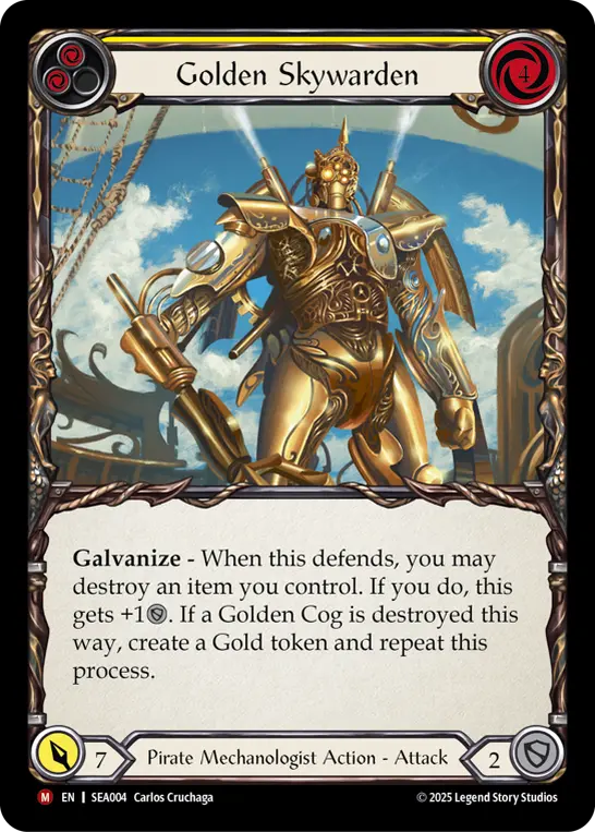 Golden Skywarden — Rainbow Foil