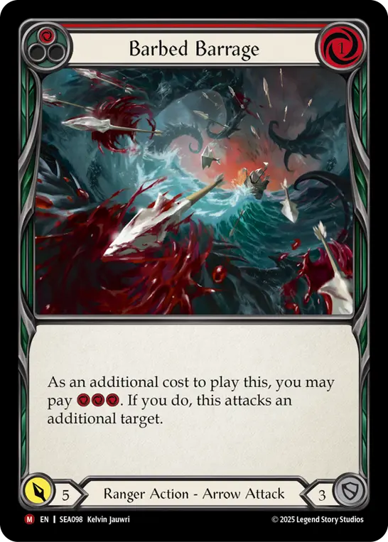 Barbed Barrage — Rainbow Foil