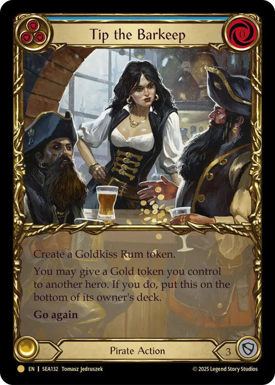 Tip the Barkeep — High Seas - Treasure Pack — Extended Art — Cold Foil