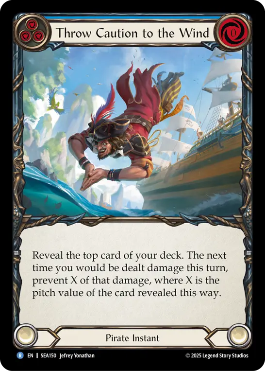 Throw Caution to the Wind — High Seas — Rainbow Foil