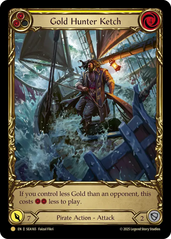 Gold Hunter Ketch — High Seas - Treasure Pack — Cold Foil