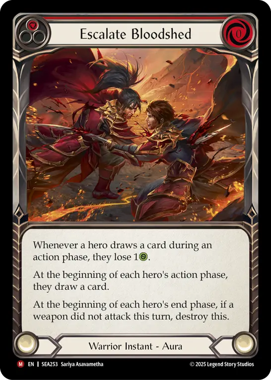 Escalate Bloodshed — Rainbow Foil
