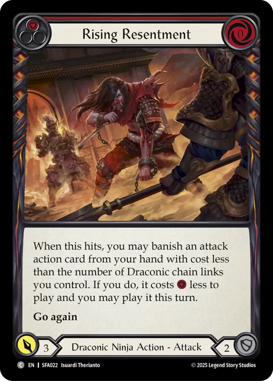 Card image of Rising Resentment (Red)