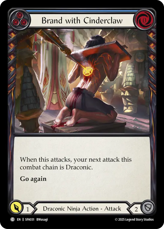 Image of the card for Brand with Cinderclaw (Blue)