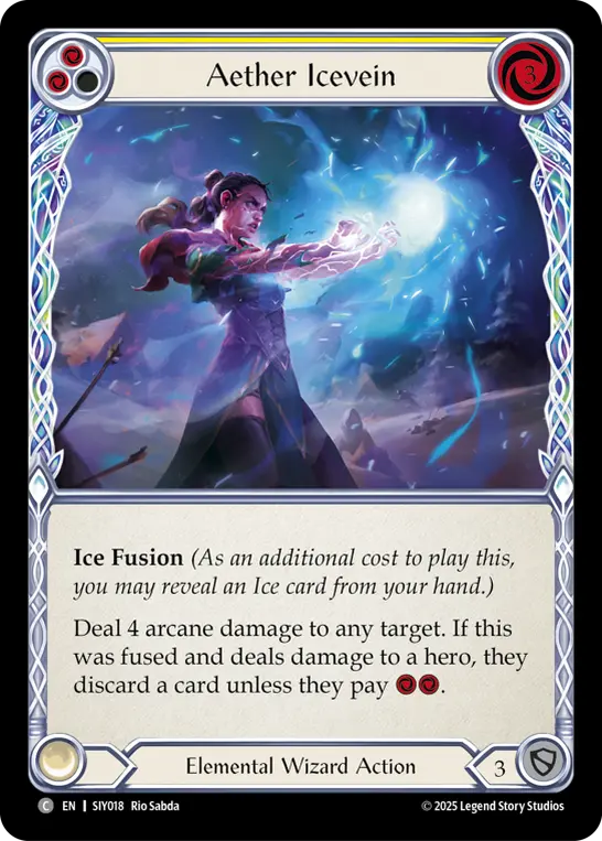 Image of the card for Aether Icevein (Yellow)