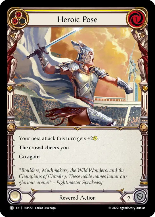 Heroic Pose — Rainbow Foil