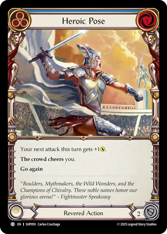 Heroic Pose — Rainbow Foil