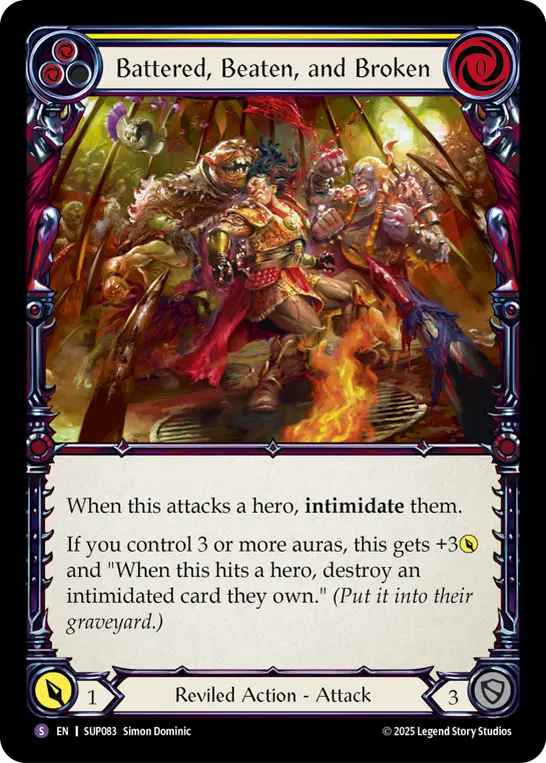 Battered, Beaten, and Broken — Rainbow Foil