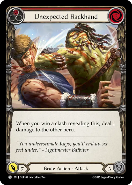 Unexpected Backhand — Rainbow Foil