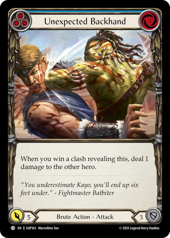 Unexpected Backhand — Rainbow Foil
