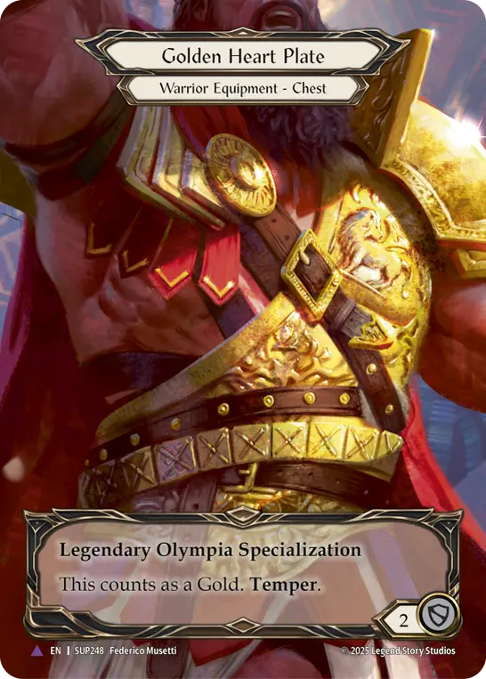 Golden Heart Plate — Extended Art — Cold Foil