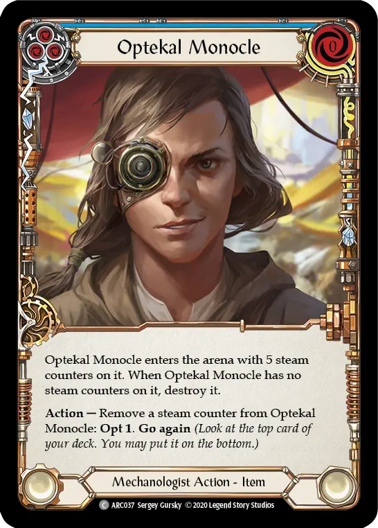 Optekal Monocle — Arcane Rising - Unlimited — Rainbow Foil