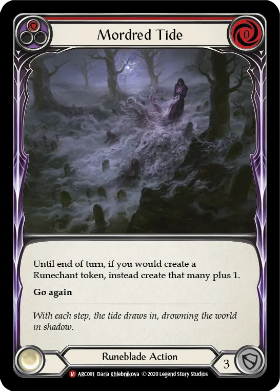 Mordred Tide — Arcane Rising - Unlimited — Rainbow Foil