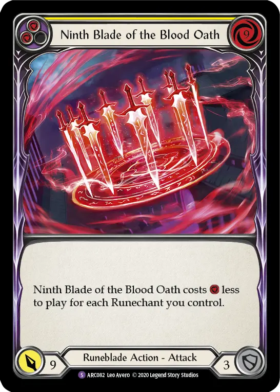 Ninth Blade of the Blood Oath — Arcane Rising - Unlimited — Rainbow Foil