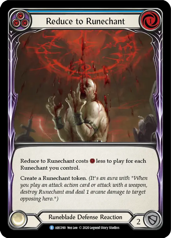 Reduce to Runechant — Arcane Rising - Unlimited — Rainbow Foil